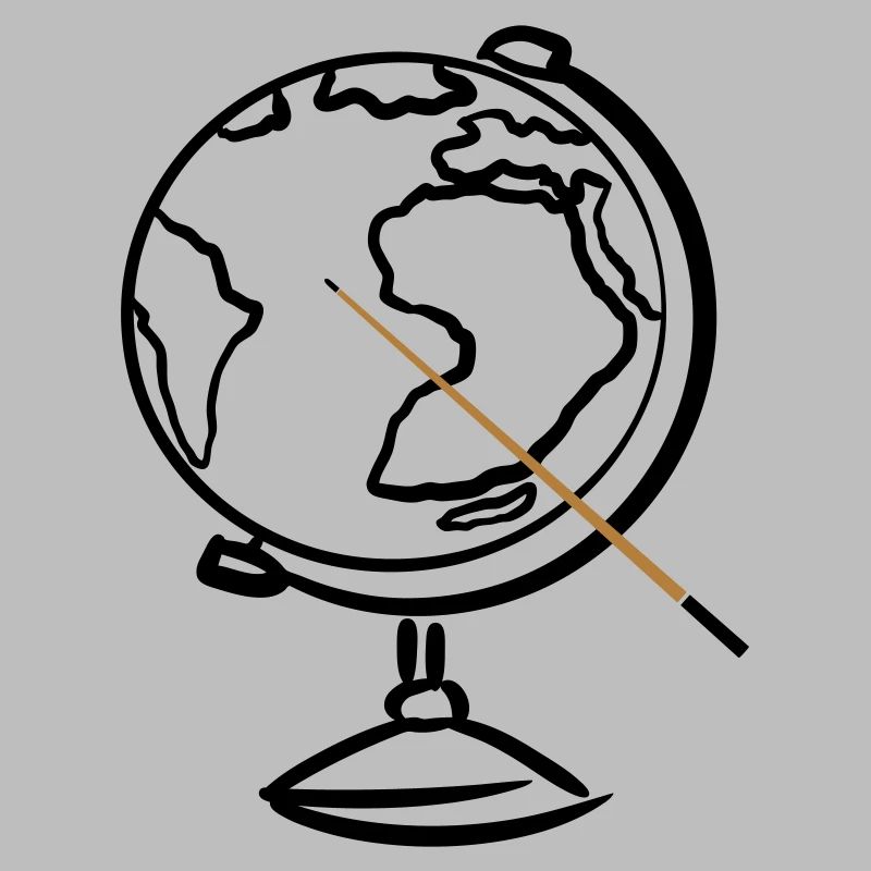 Globe with pointer. Geography. Geography Teacher