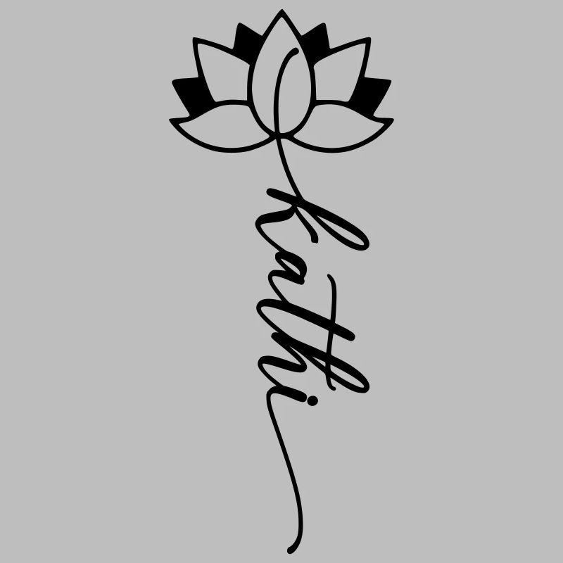 Kathi Name Blumenschrift