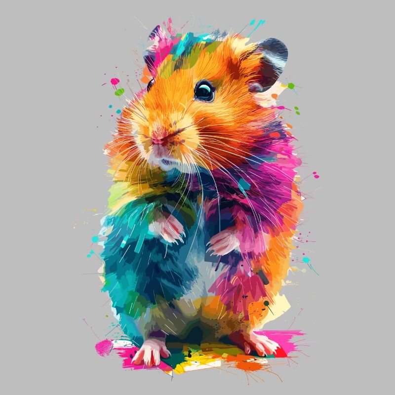 Niedlicher Hamster Regenbogenfarben