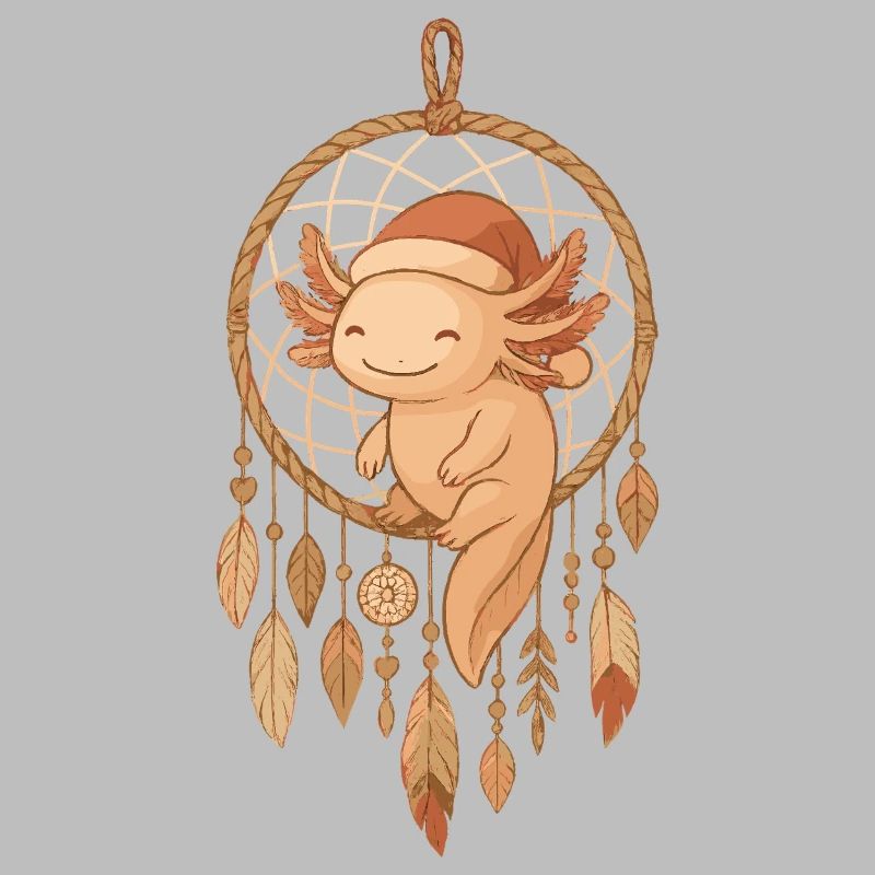 Weihnachts Axolotl – Traumfänger Design