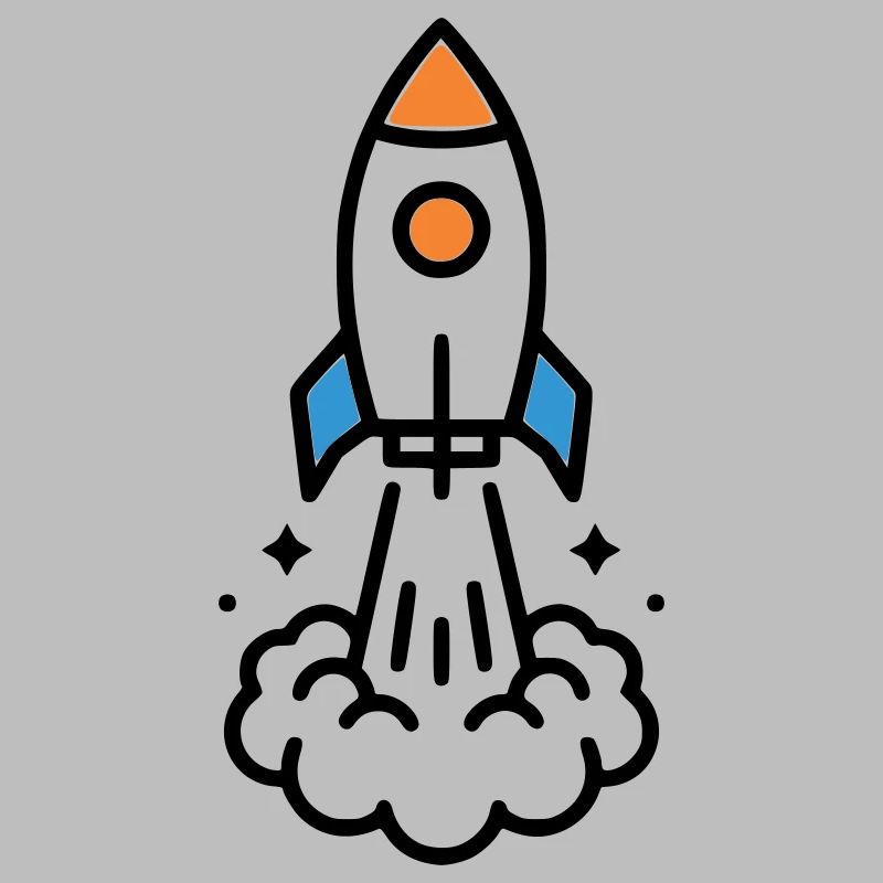 Comic spatial Rocket Launch