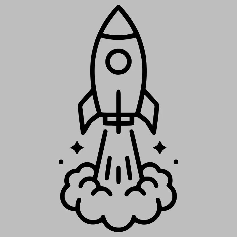 Icône spatiale de lancement de fusée