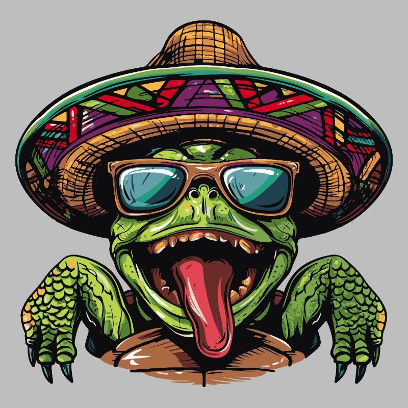 Turtle Comic Funny Sombrero