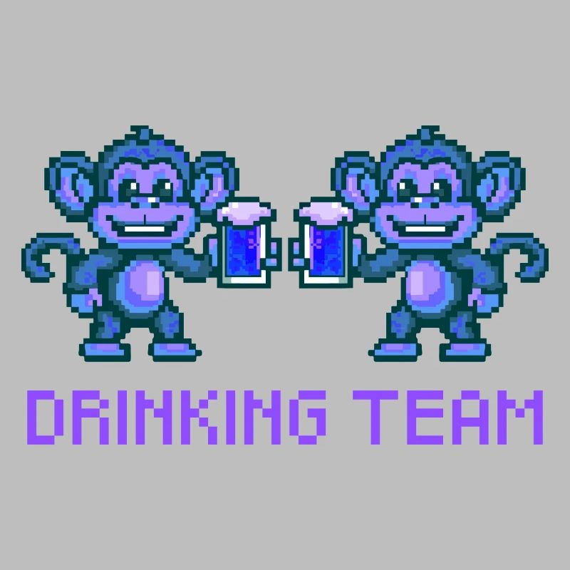 Affe Drinking Team Bier Party