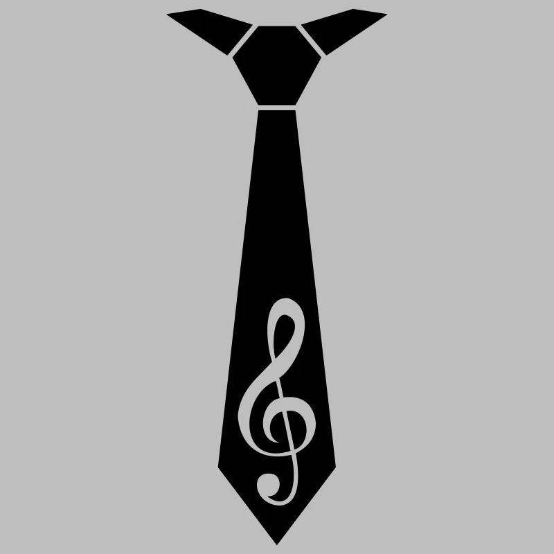 Clef de musique note cravate style occasion