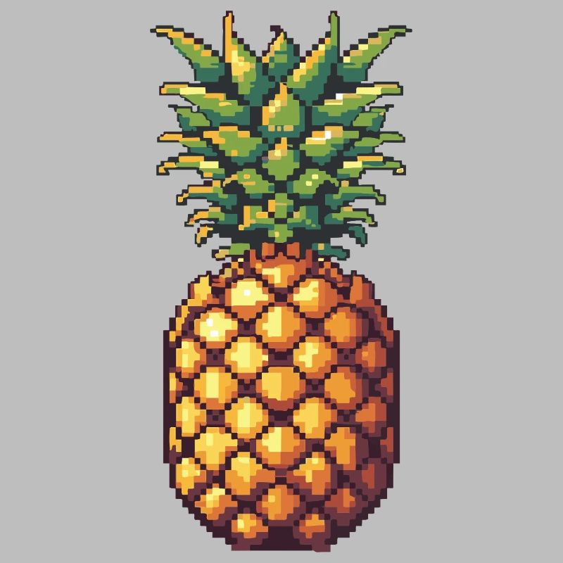 Pixel Pineapple Retro Pixel Art