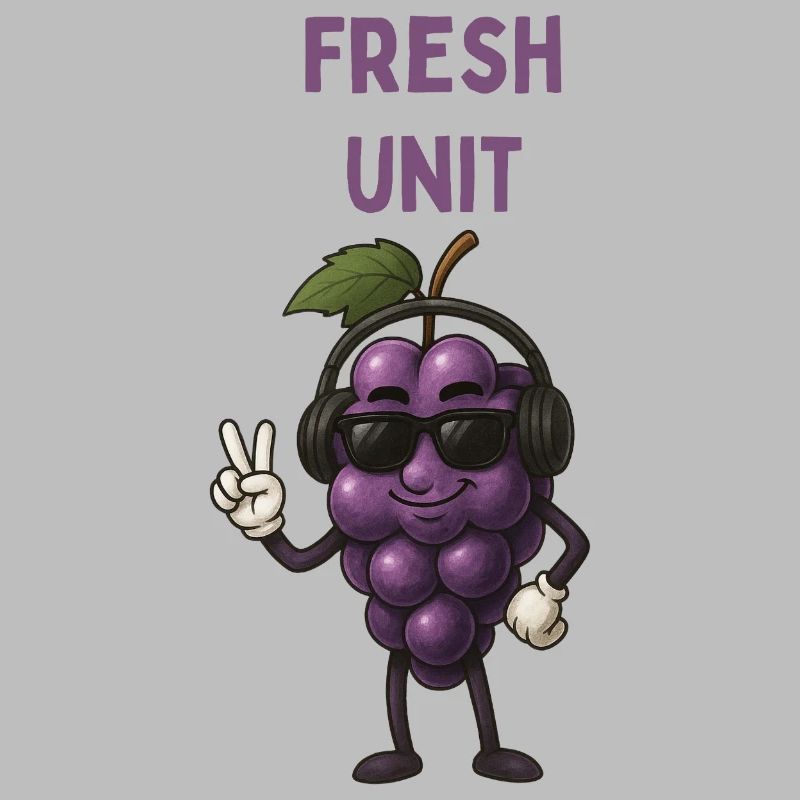 FRESH UNIT Traube mit Kopfhörern