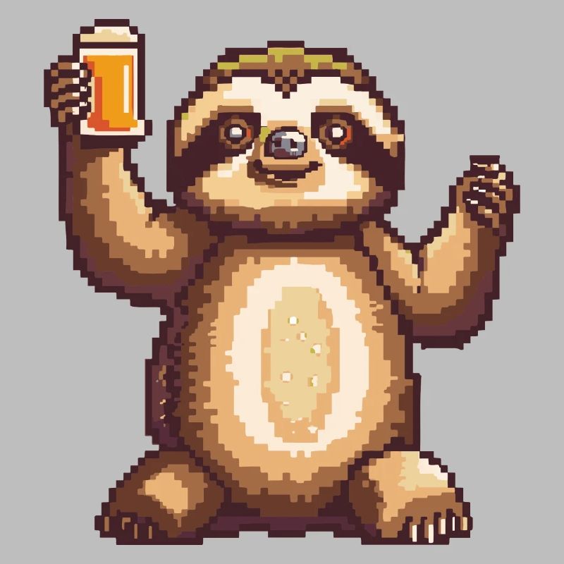 Faultier Bier Pixel