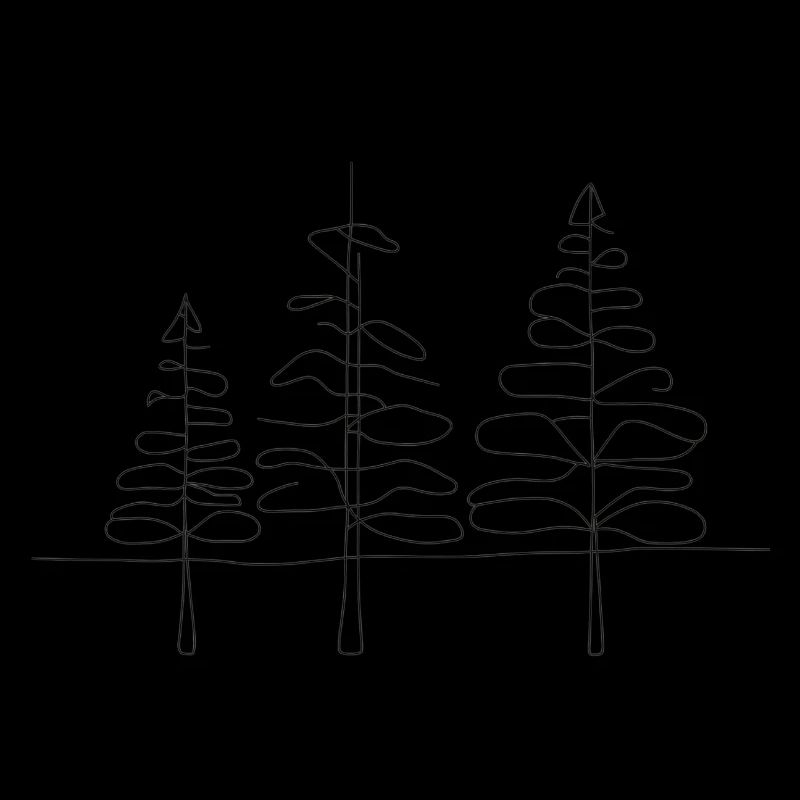 Minimalistische moderne abstrakte Kiefern