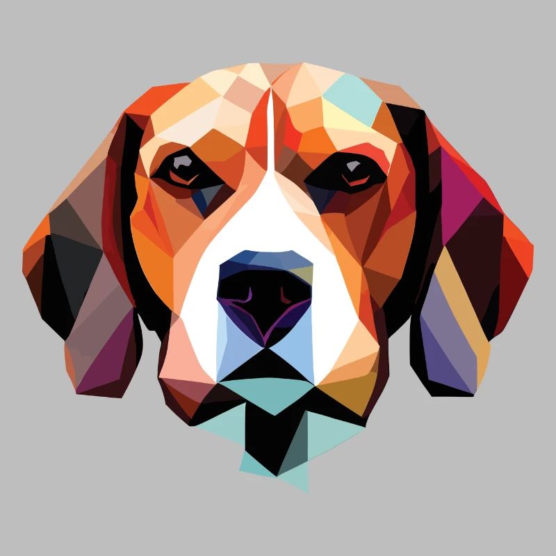 Polygone de chien beagle