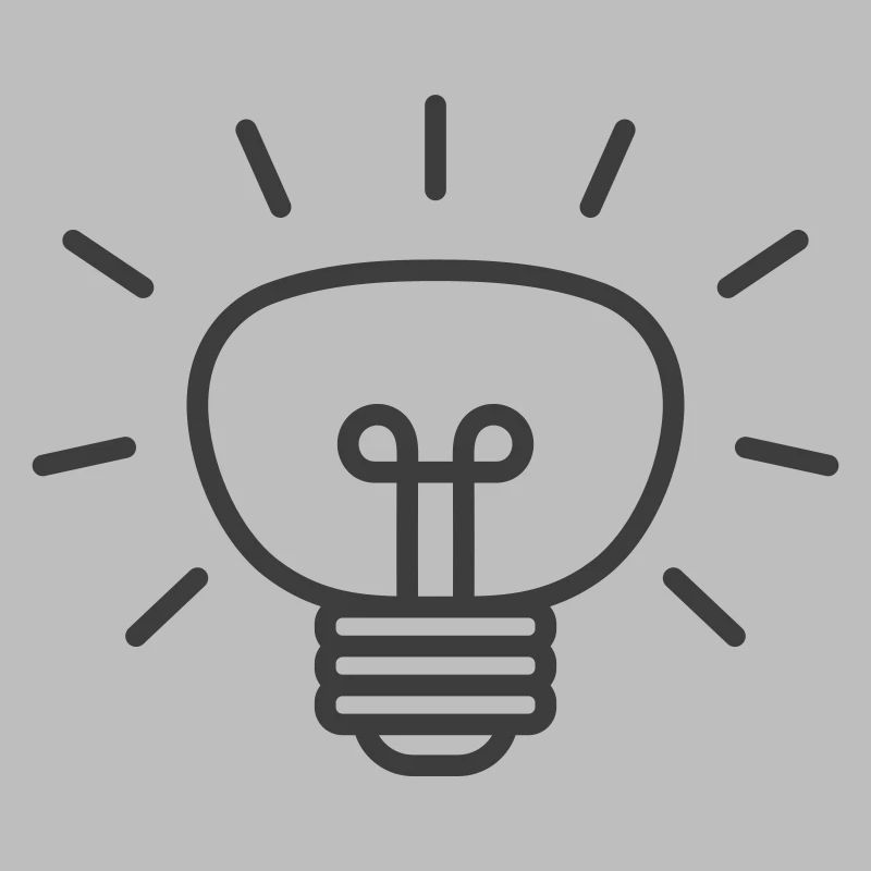 Glowing Light Bulb Line Icon