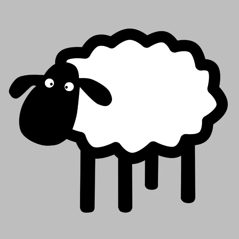 Weiße Schaf-Silhouette