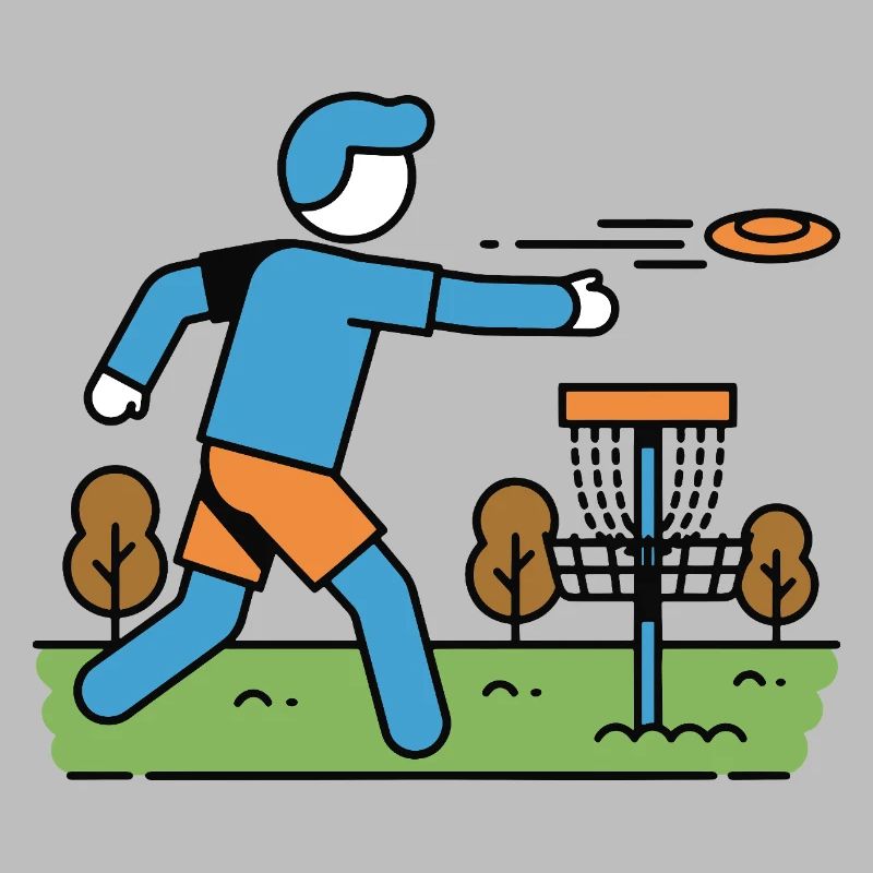 Disc Golf Flying Disc Golfer Disc Golf Basket