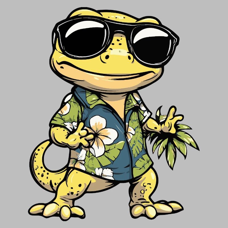 Echse Comic Cool Sommer