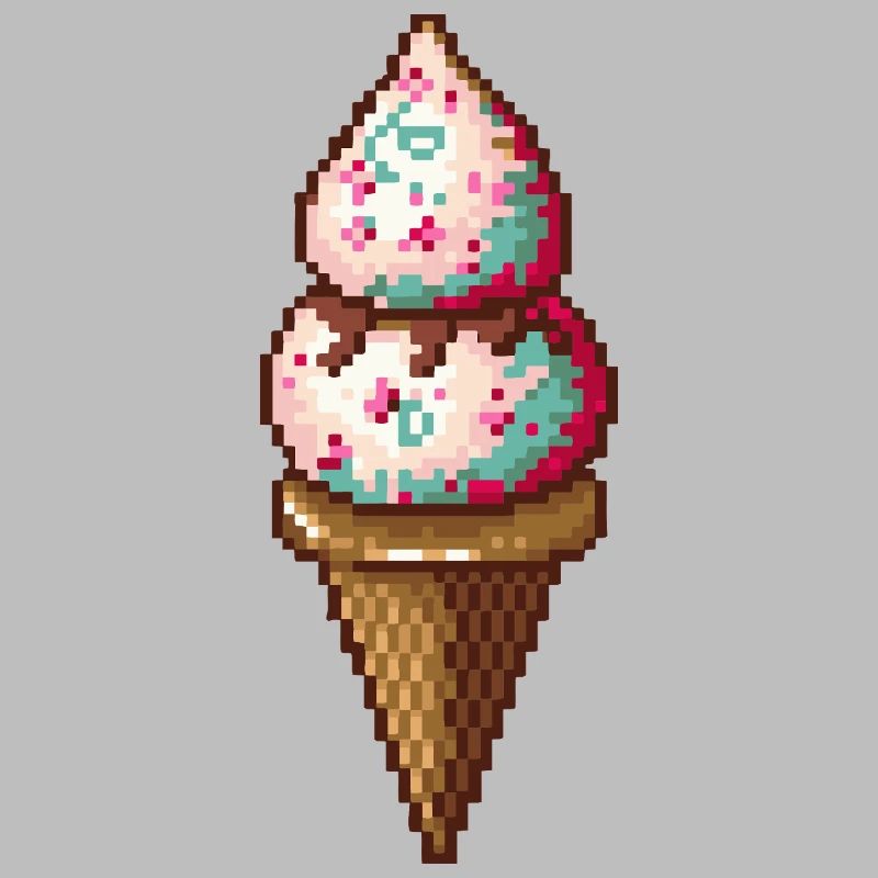 Pixel Eiscreme in Pixelkunst