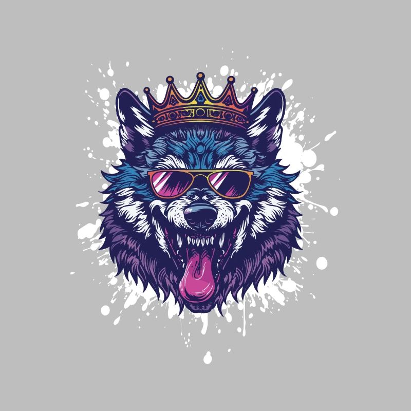 Wolf Comic Lustig Party