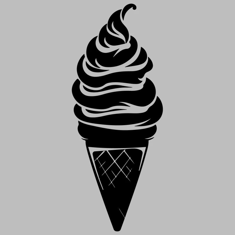 Silhouette de cornet de crème glacée