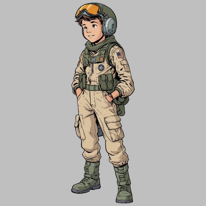 Vintage Comic Fighter Pilot