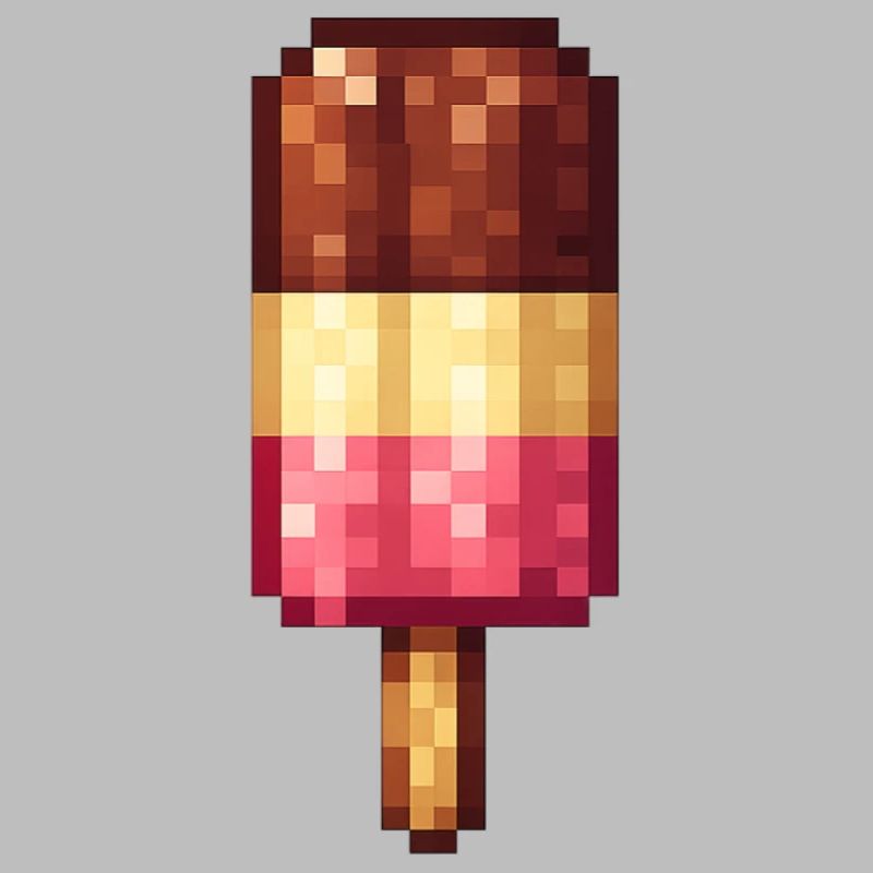 Retro Pixel Eis am Stiel