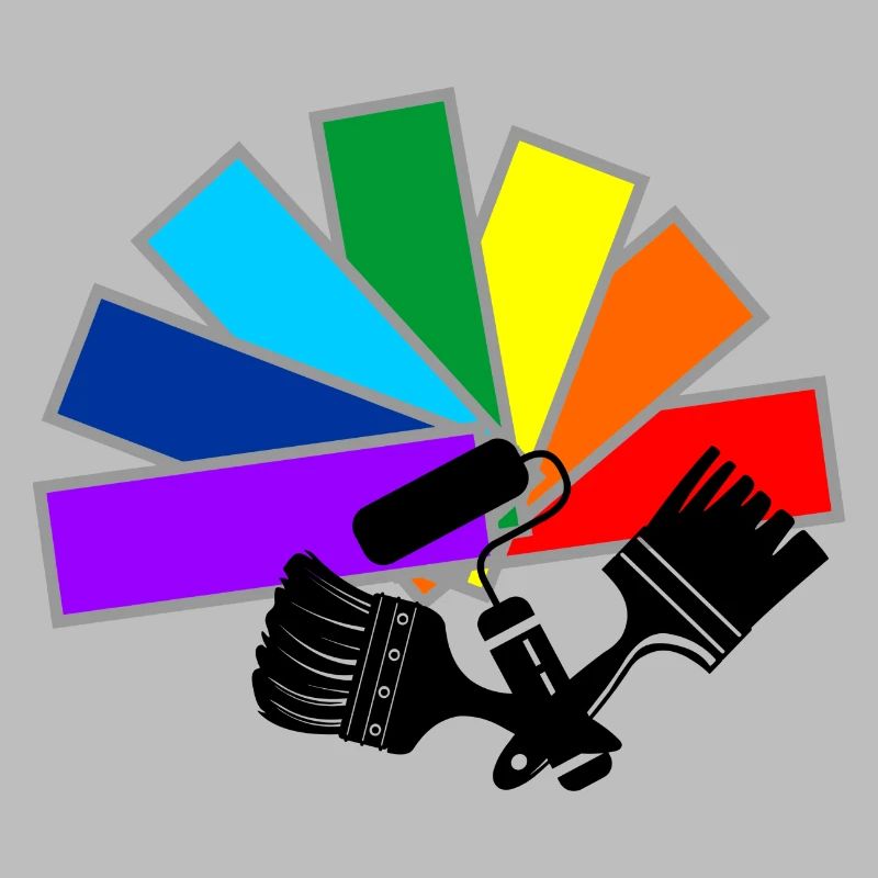 Color fan deck with shadow brushes and roller logo