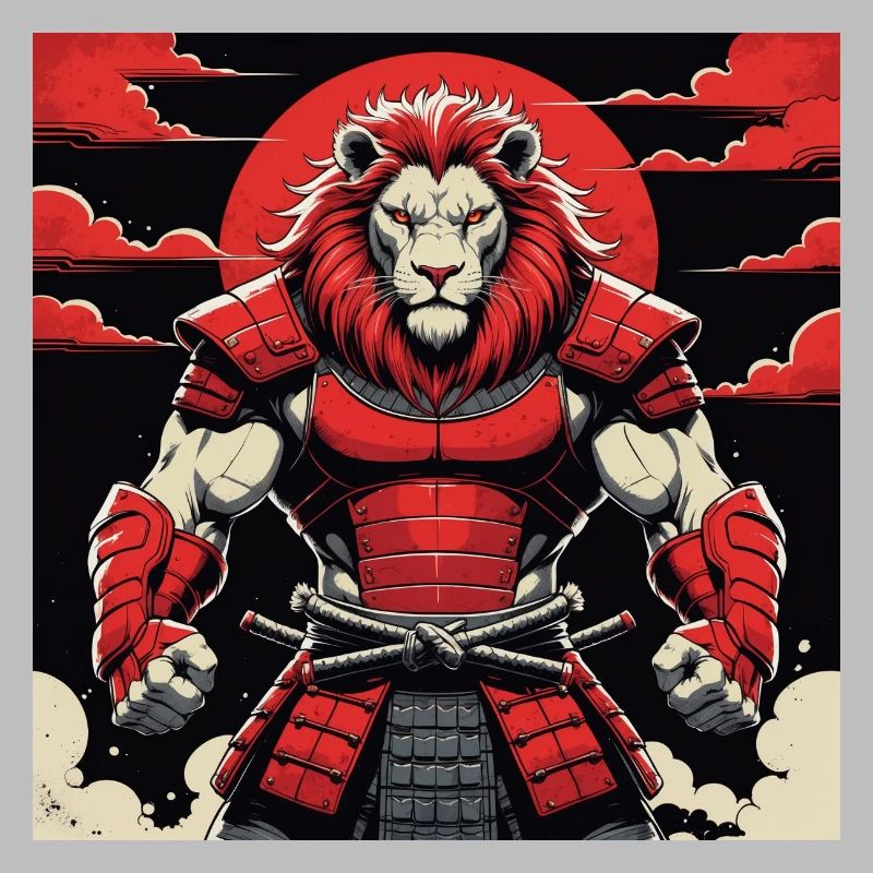 Samurai Lion Warrior
