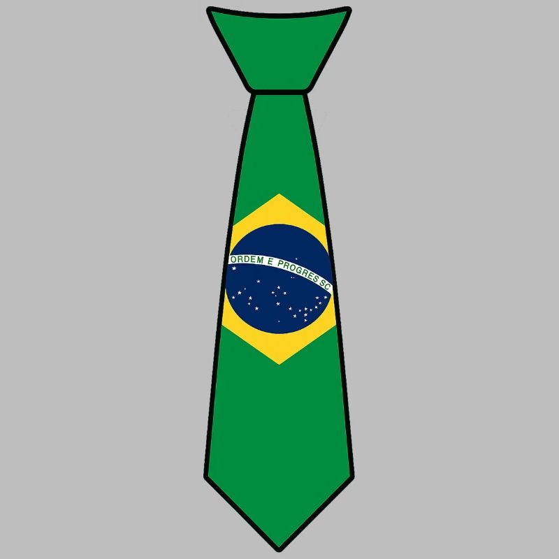 Brasilien-Krawatte – Flaggendesign