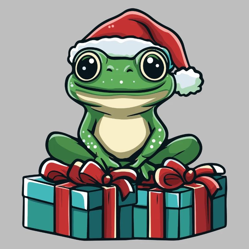 Frosch Weihnachten Comic Geschenke