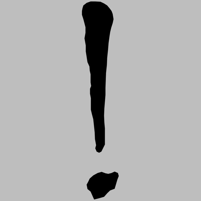 Exclamation mark / exclamation mark in black