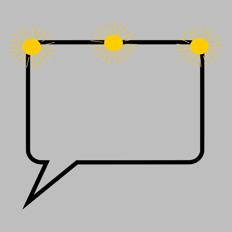 Speech bubble comic sun text design yourself