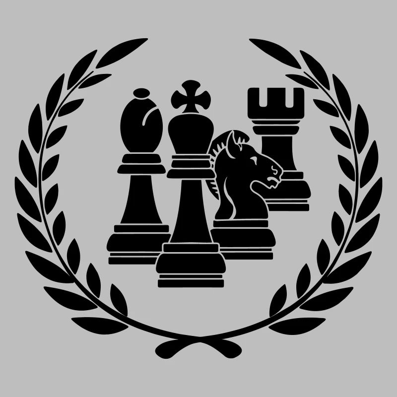 Pièces d’échecs en couronne de laurier