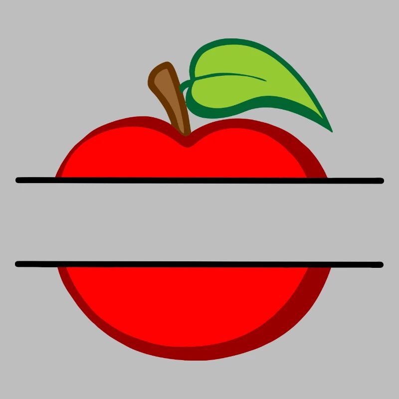 Red apple text cutout in apple