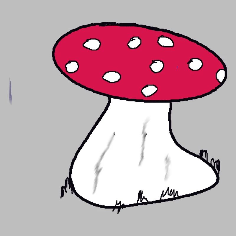 Red Toadstool Cartoon Pattern