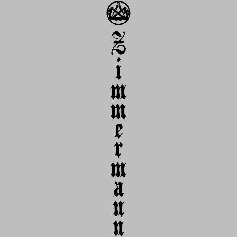 Symbole de charpentier avec écriture verticale
