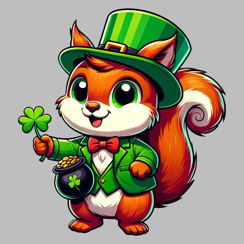 Écureuil de la Saint-Patrick : Design festif