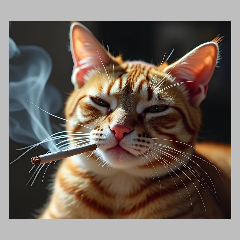 Fumer Chat Génération Z Mème Chat Fumer