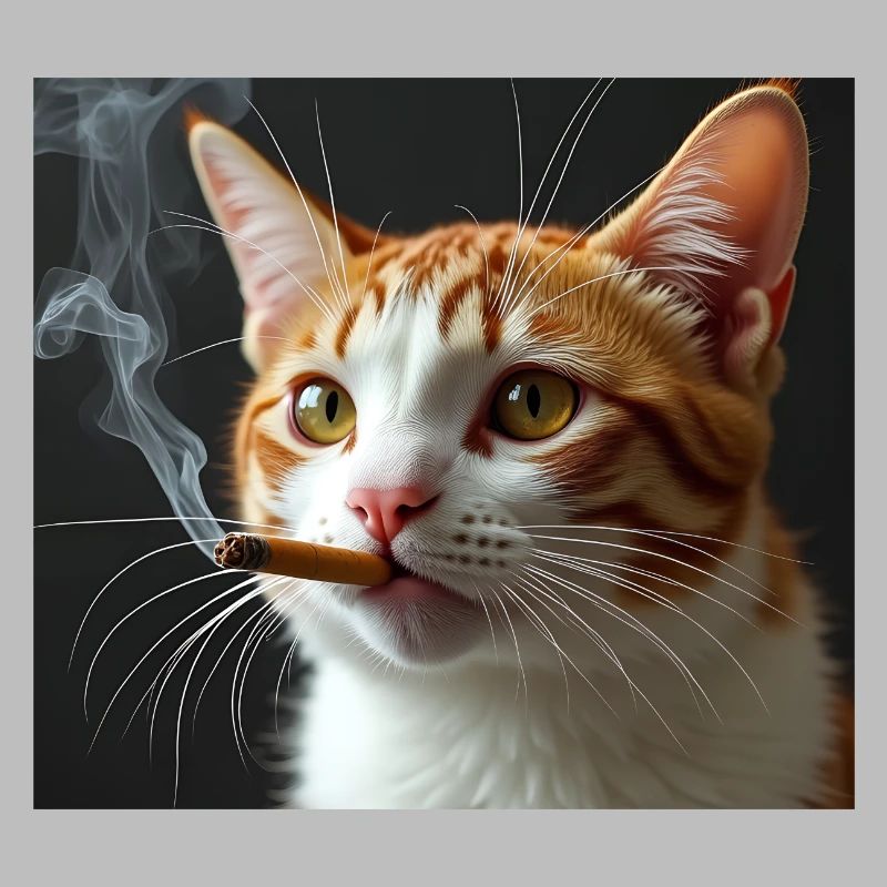 Fumer Chat Génération Z Mème Chat Fumer