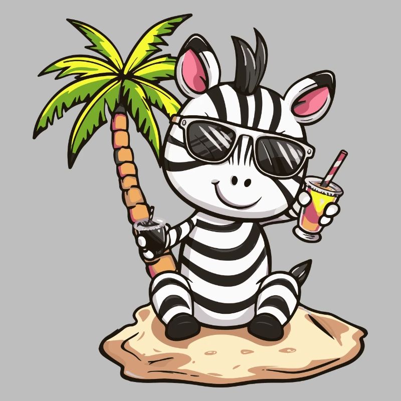 Zebra Summer Beach Vacation