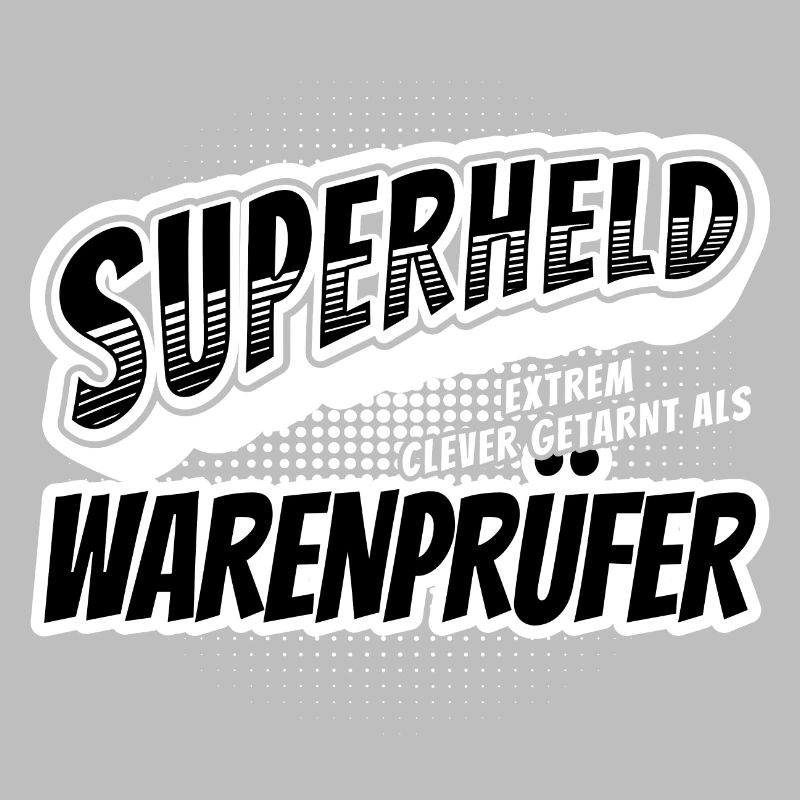 Superheld, clever getarnt als Warenprüfer