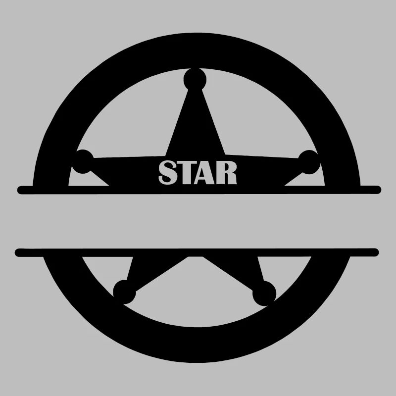 Marshal star in circle monogram