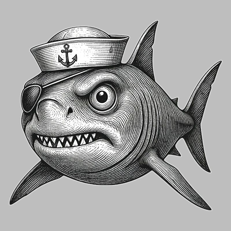 The grumpy Captain Shark