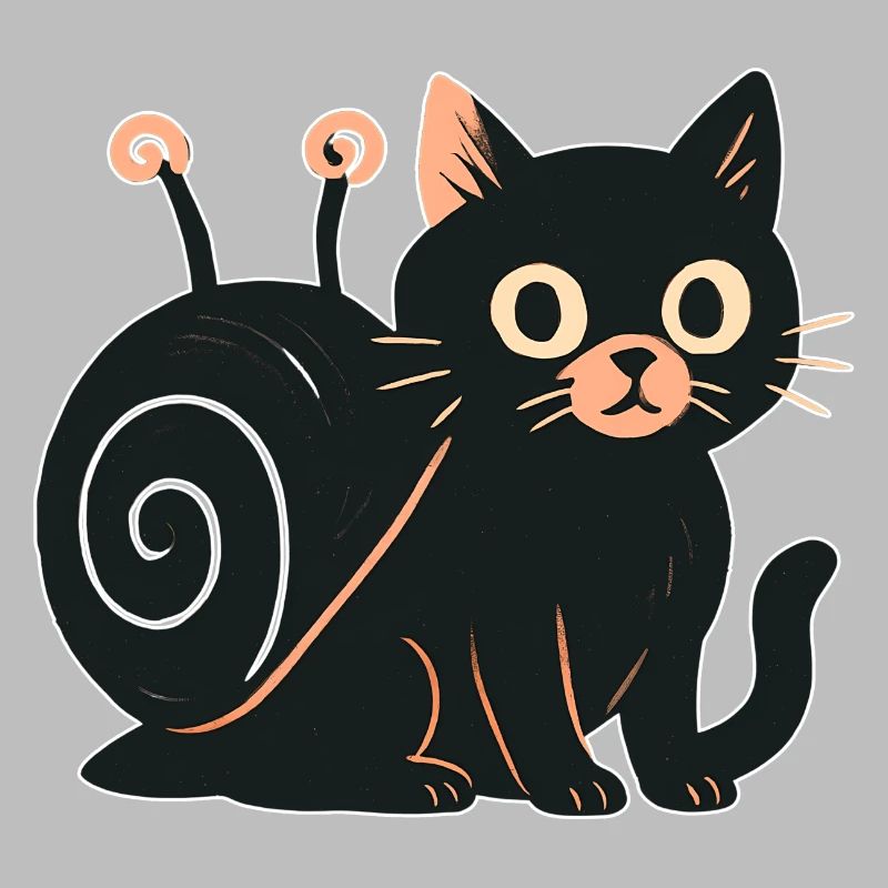 Silhouette de chat de nuit chat avec accent orange