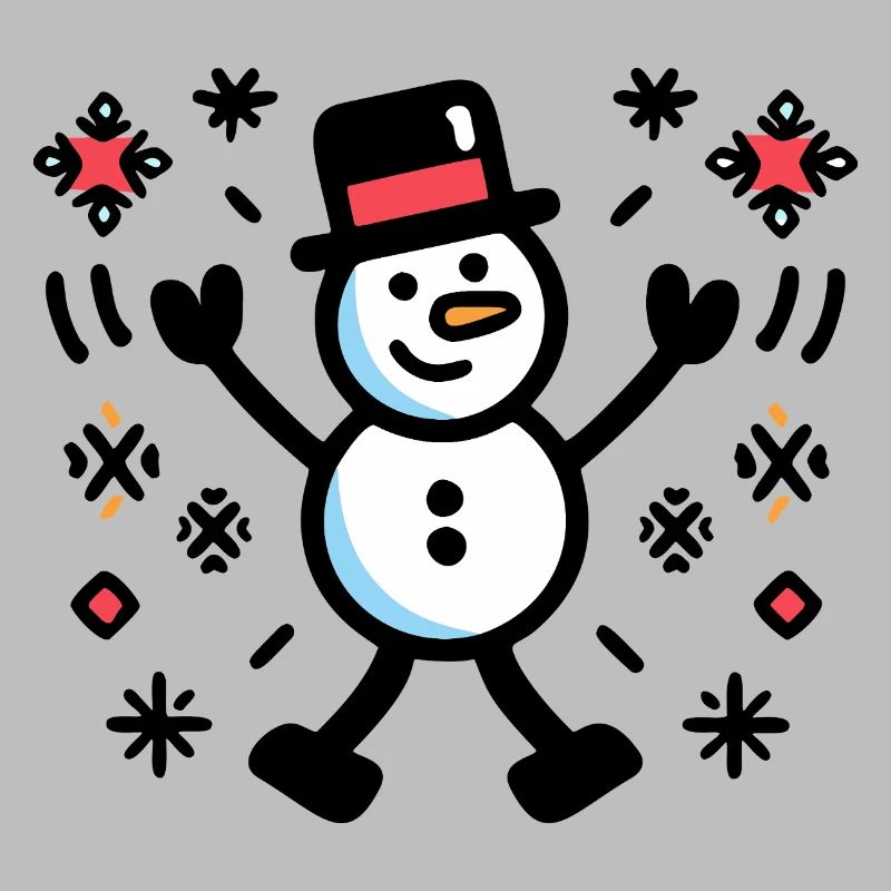 Joyeuse Snowman Comic Winter