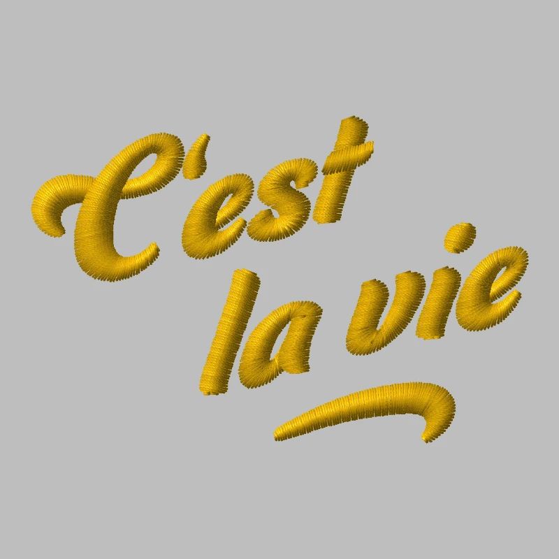C’est la vie brodée