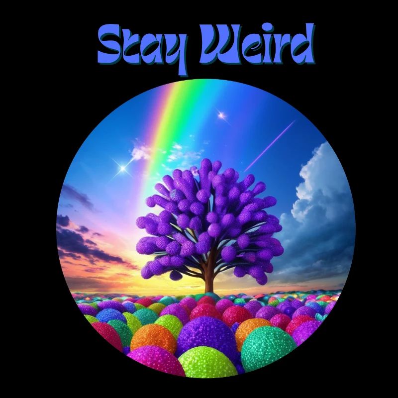 Stay Weird, arbre abstrait de couleurs