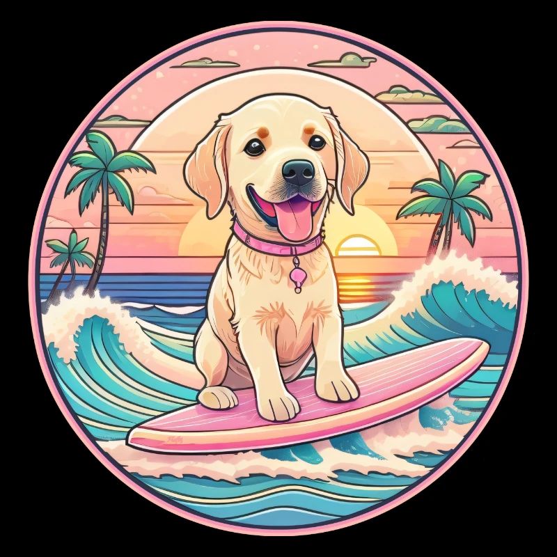 Labrador Retriever Surfer