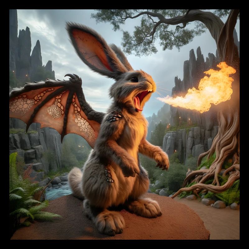 Fire Breathing Bunny Dragon #17