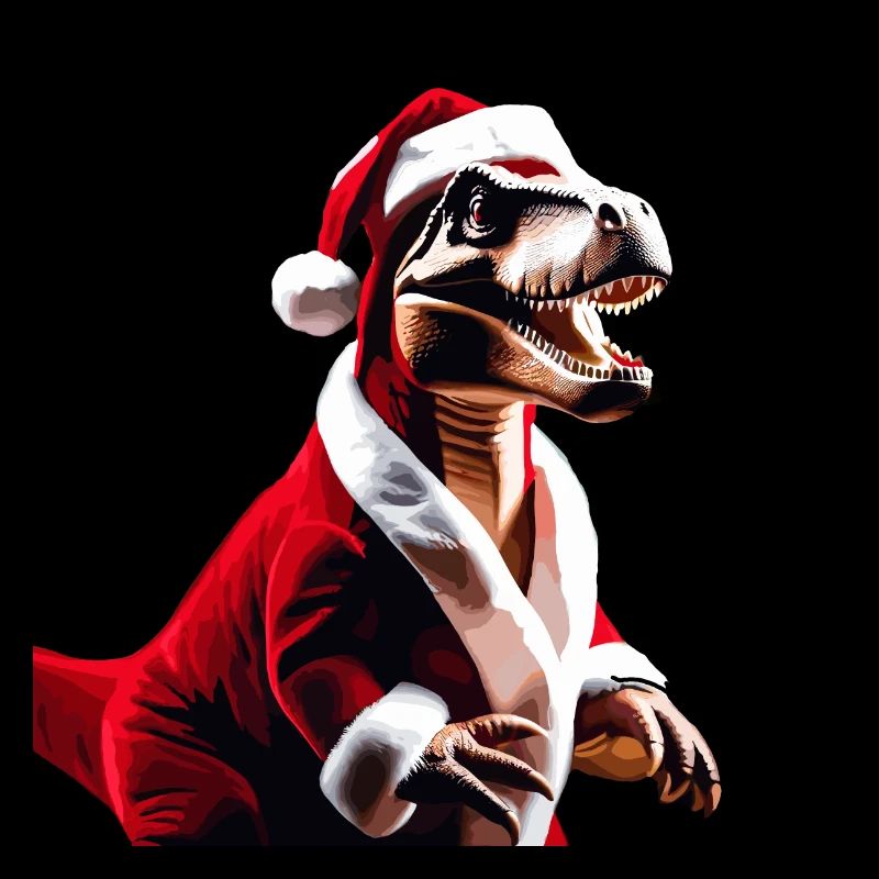 T-Rex als Weihnachtsmann