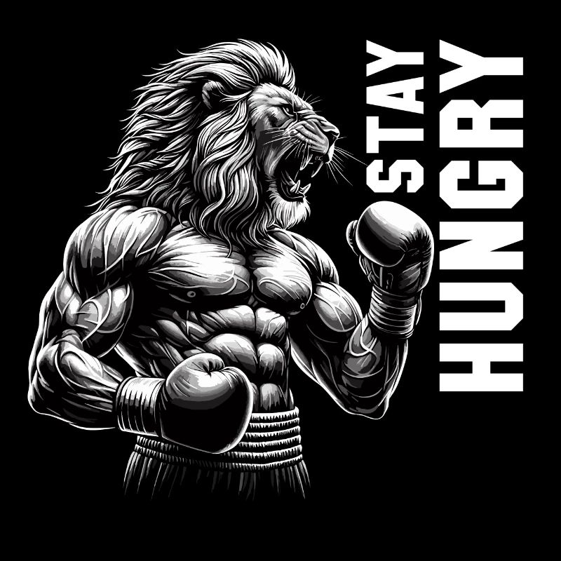 Lion Roars Stay Hungry Boxer Boxing Gift