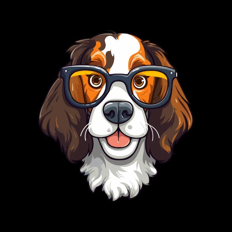 English Springer Spaniel Hunderasse Aquarellwagen