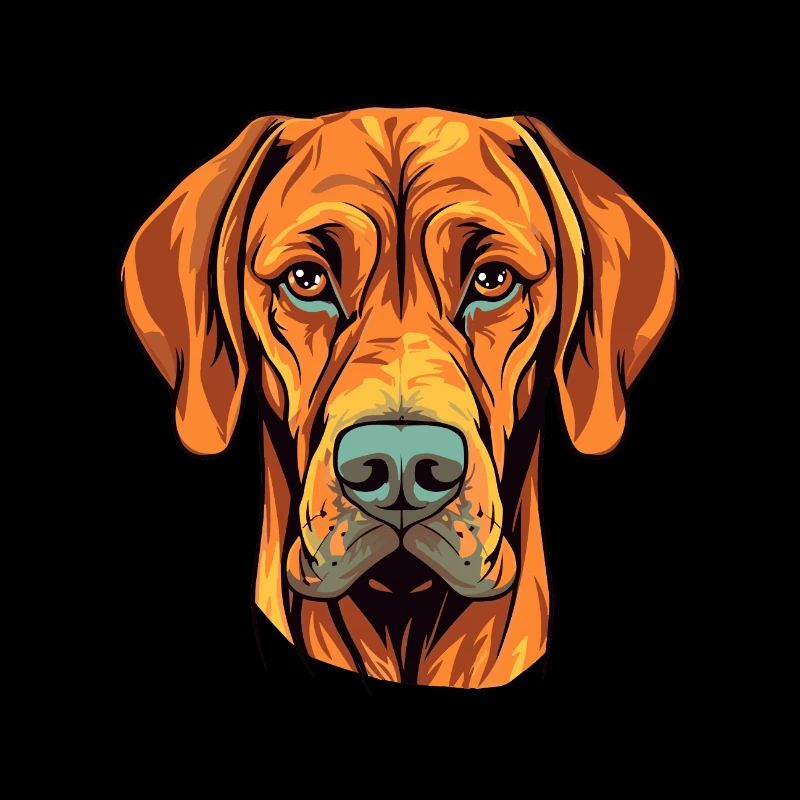 Rhodesian Ridgeback chien race aquarelle dessin animé K